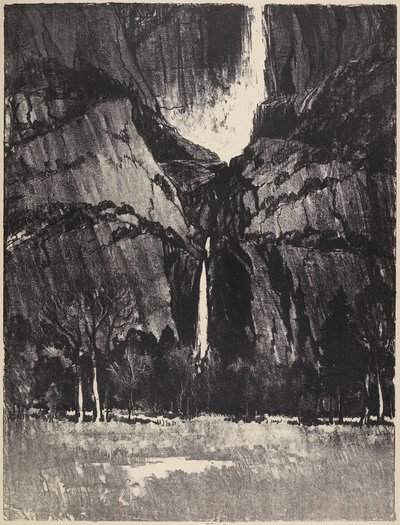 Die unteren Wasserfälle, Yosemite, 1912 von Joseph Pennell